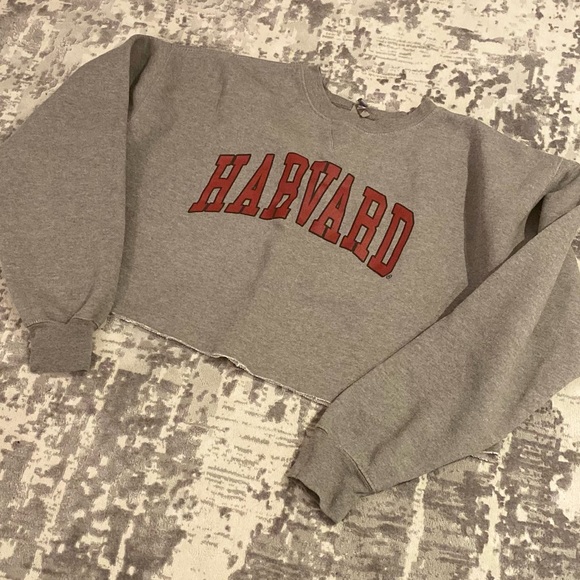 Harvard Cropped Sweatshirt - Picture 2 of 4